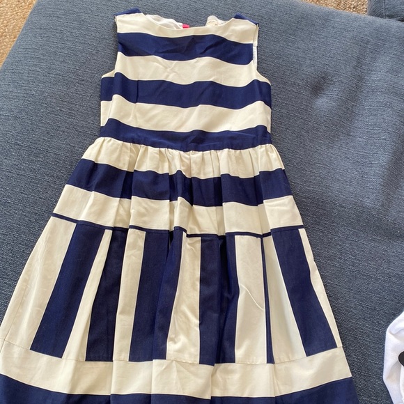 J crews crew cut navy and blue striped dress. - Picture 1 of 2